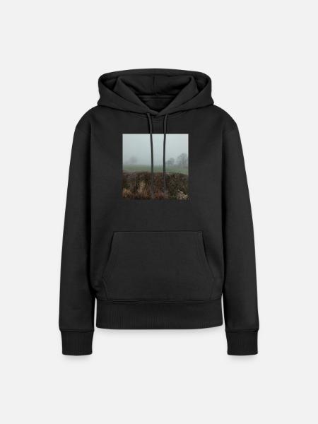 Nebel - Frauen Premium Bio Hoodie - Schwarz