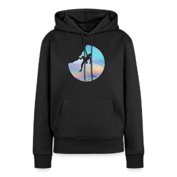 escalade - Sweat à capuche Premium bio Femme - noir - Devant - Julia (174cm)
