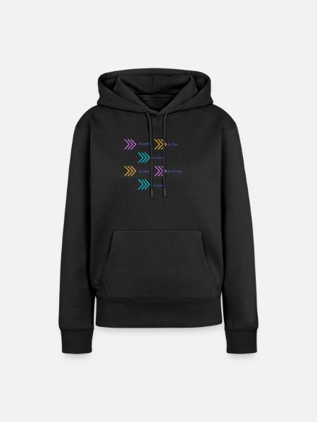 be you - Frauen Premium Bio Hoodie - Schwarz