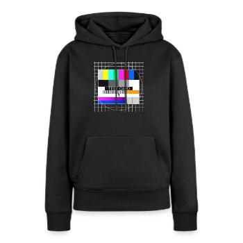 Tester l’image Écran de télévision Affichage nostalgique - Sweat à capuche Premium bio Femme - noir - Devant - Julia (174cm)