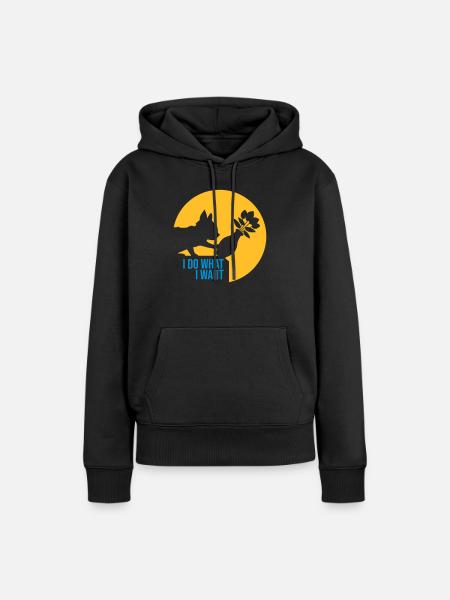 Do what I want - Frauen Premium Bio Hoodie - Schwarz