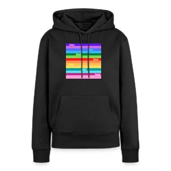 Rainbow cats - Women’s Premium Organic Hoodie - black - Front - Julia (174cm)