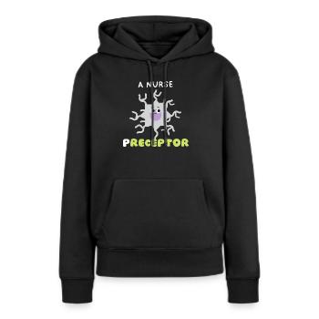 Funny Pun Receptor Nurse Preceptor Merci cadeaux - Sweat à capuche Premium bio Femme - noir - Devant - Julia (174cm)