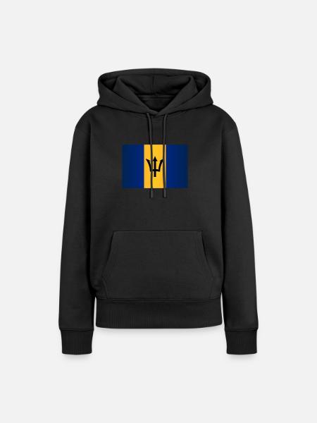 Flagge von Barbados - Frauen Premium Bio Hoodie - Schwarz