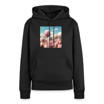 Cottoncandyville - Frauen Premium Bio Hoodie - Schwarz - Vorne - Julia (174cm)