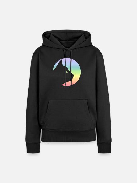 Katze - Frauen Premium Bio Hoodie - Schwarz