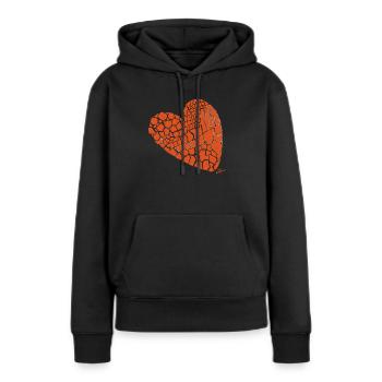 MORCEAUX - Sweat à capuche Premium bio Femme - noir - Devant - Julia (174cm)