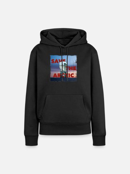 Save The Arctic - Frauen Premium Bio Hoodie - Schwarz