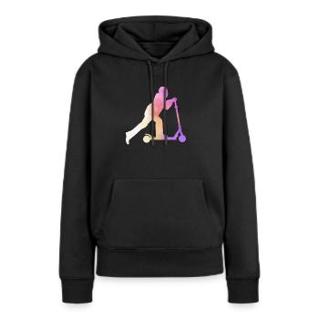Freestyle Roller Aquarell Roller - Frauen Premium Bio Hoodie - Schwarz - Vorne - Julia (174cm)