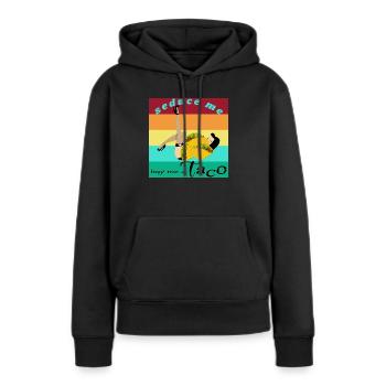 Taco - Frauen Premium Bio Hoodie - Schwarz - Vorne - Julia (174cm)