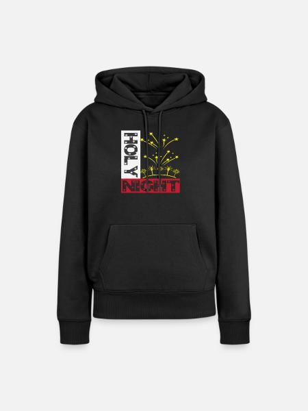 Holy Night - Frauen Premium Bio Hoodie - Schwarz