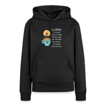 Diskette - Frauen Premium Bio Hoodie - Schwarz - Vorne - Julia (174cm)