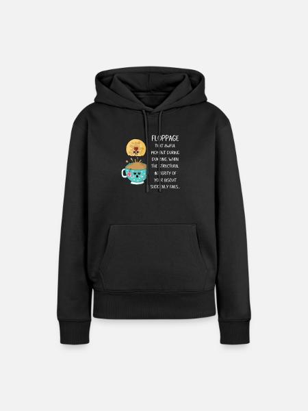 Diskette - Frauen Premium Bio Hoodie - Schwarz