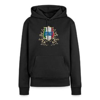Italie Italie Italie Rome Europe Italie Italie Milan - Sweat à capuche Premium bio Femme - noir - Devant - Julia (174cm)