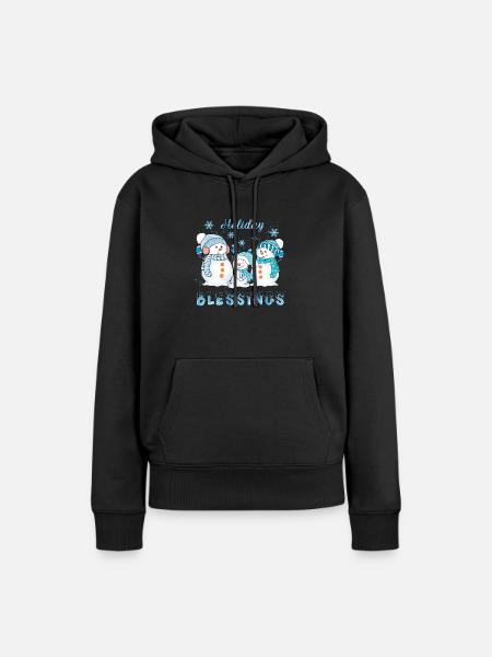 Holiday Blessings - Frauen Premium Bio Hoodie - Schwarz