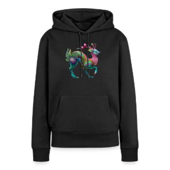 Fabel - Frauen Premium Bio Hoodie - Schwarz - Vorne - Julia (174cm)
