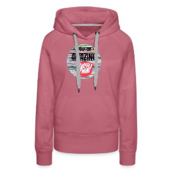 motivation, inscription cool, beau T-shirt - Sweat à capuche Premium bio Femme - mauve - Devant - Isabella (175cm)