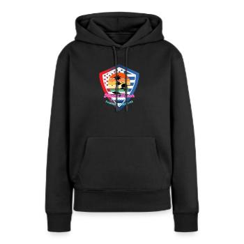 Miami, Floride, États-Unis - Sweat à capuche Premium bio Femme - noir - Devant - Julia (174cm)