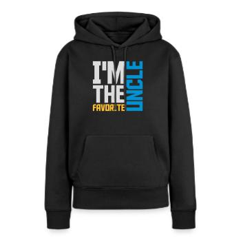 im the favorite uncle - Frauen Premium Bio Hoodie - Schwarz - Vorne - Julia (174cm)