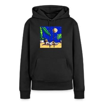Astronaut faulenzen in einem tropischen Resort im Weltraum - Frauen Premium Bio Hoodie - Schwarz - Vorne - Julia (174cm)