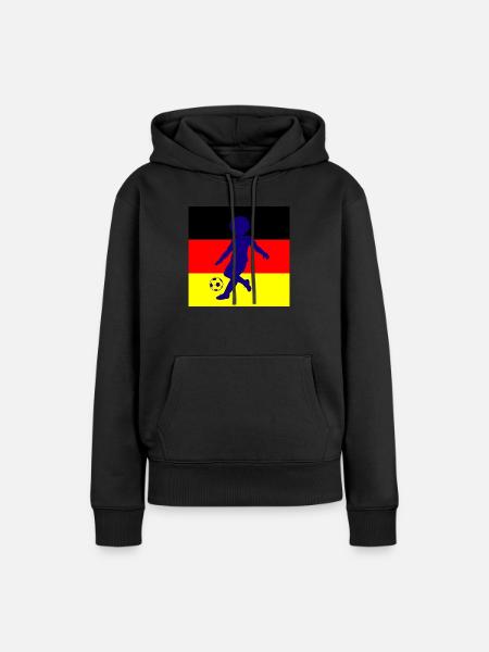 Fußball Soccer - Frauen Premium Bio Hoodie - Schwarz