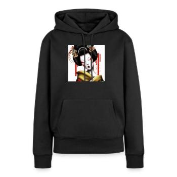 Geisha Japan Dangerous Digital Art - Sweat à capuche Premium bio Femme - noir - Devant - Julia (174cm)