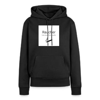 20230124 145206 0000 - Sweat à capuche Premium bio Femme - noir - Devant - Julia (174cm)
