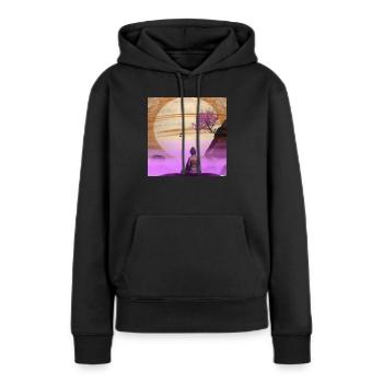 JD Star Artwork No.6 - Frauen Premium Bio Hoodie - Schwarz - Vorne - Julia (174cm)