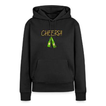 À VOTRE SANTÉ - Sweat à capuche Premium bio Femme - noir - Devant - Julia (174cm)