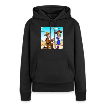 Heiratsantrag - Frauen Premium Bio Hoodie - Schwarz - Vorne - Julia (174cm)