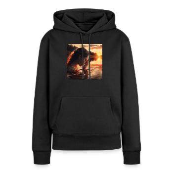 Foto einer badenden Frau - Frauen Premium Bio Hoodie - Schwarz - Vorne - Julia (174cm)