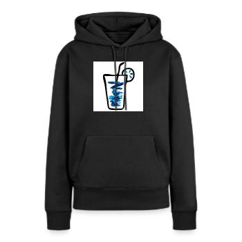 Drink blue - Frauen Premium Bio Hoodie - Schwarz - Vorne - Julia (174cm)