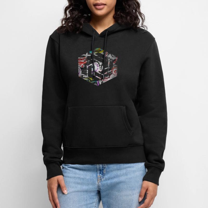 hexagon programming programmer coding geometric Women’s Premium Organic Hoodie