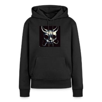 Smooth kitty - Sweat à capuche Premium bio Femme - noir - Devant - Julia (174cm)