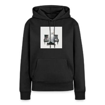 Der Pianist - Frauen Premium Bio Hoodie - Schwarz - Vorne - Julia (174cm)