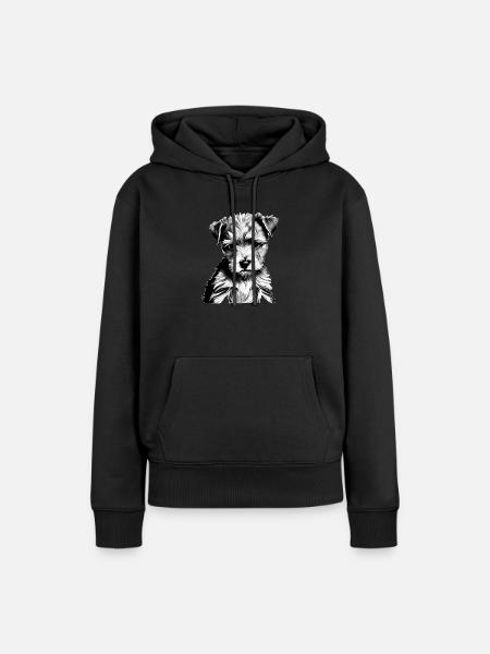 Chiens Lakeland Terrier Dog Owner Dog Dog Motif - Sweat à capuche Premium bio Femme - noir