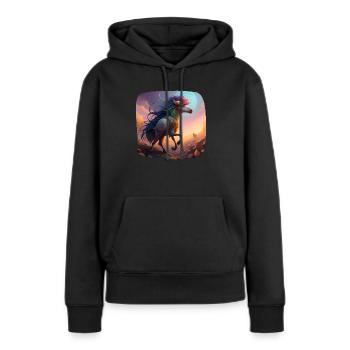 Mythische Hybrid Fantasie Kreatur - Frauen Premium Bio Hoodie - Schwarz - Vorne - Julia (174cm)