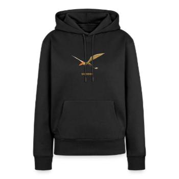 ASSOURDISSEMENTS - Sweat à capuche Premium bio Femme - noir - Devant - Julia (174cm)