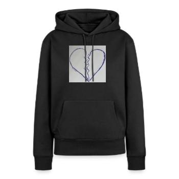 Der Gletscher der das Herz trennt - Frauen Premium Bio Hoodie - Schwarz - Vorne - Julia (174cm)