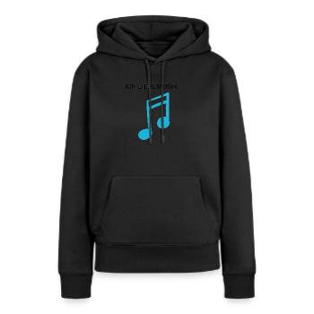 ICH LIEBE MUSIK! - Frauen Premium Bio Hoodie - Schwarz - Vorne - Julia (174cm)