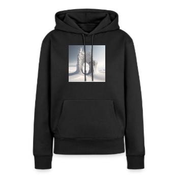 Percée dans le désert - Sweat à capuche Premium bio Femme - noir - Devant - Julia (174cm)