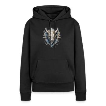 Goth Dragon - Frauen Premium Bio Hoodie - Schwarz - Vorne - Julia (174cm)