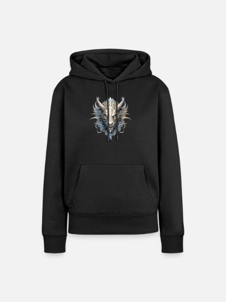 Goth Dragon - Frauen Premium Bio Hoodie - Schwarz