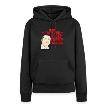 Präsident Recep Tayyip Erdogan Türkiye 2023 - Frauen Premium Bio Hoodie - Schwarz - Vorne - Julia (174cm)