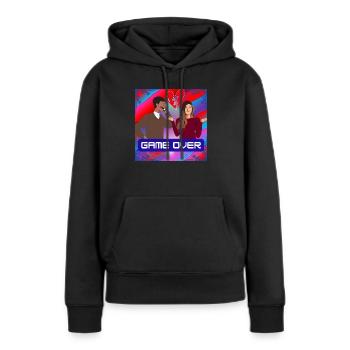 Fin du jeu - Sweat à capuche Premium bio Femme - noir - Devant - Julia (174cm)