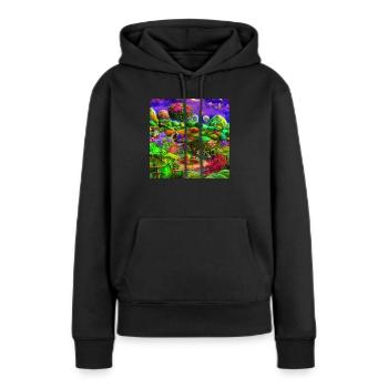 Surreal Garden - Women’s Premium Organic Hoodie - black - Front - Julia (174cm)