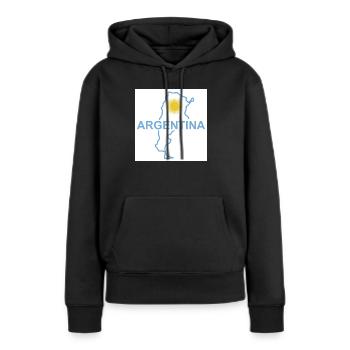 Landkarte von Argentinien - Frauen Premium Bio Hoodie - Schwarz - Vorne - Julia (174cm)