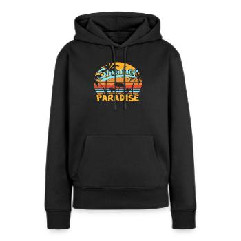 Summer Paradise - Frauen Premium Bio Hoodie - Schwarz - Vorne - Julia (174cm)