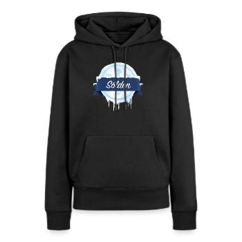 Sölden - Frauen Premium Bio Hoodie - Schwarz - Vorne - Julia (174cm)