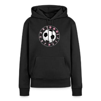 Soccer Girl, women soccer, women football, sport - Women’s Premium Organic Hoodie - black - Front - Julia (174cm)